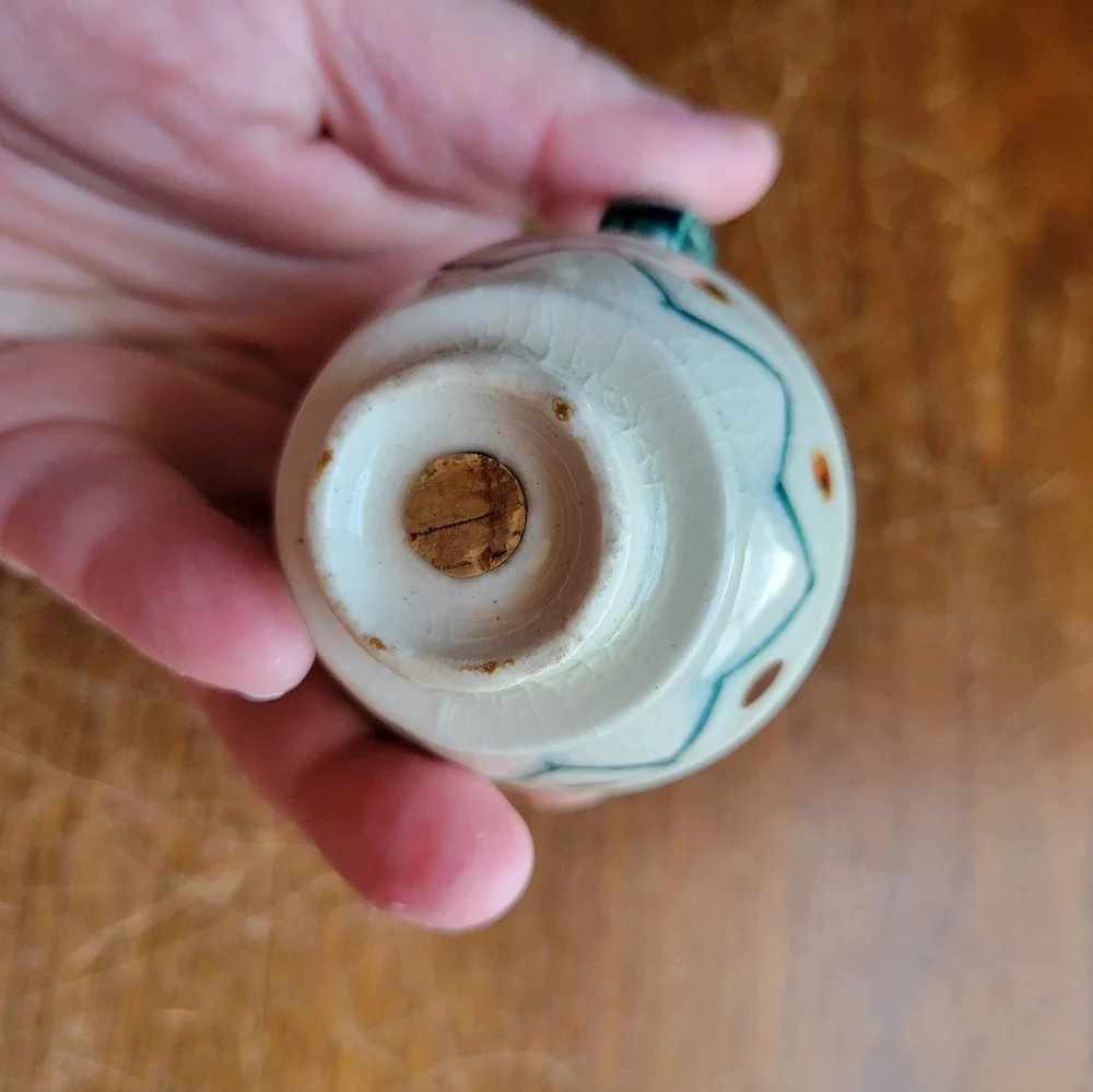 Vintage Salt & Pepper Shakers Crackled Glaze